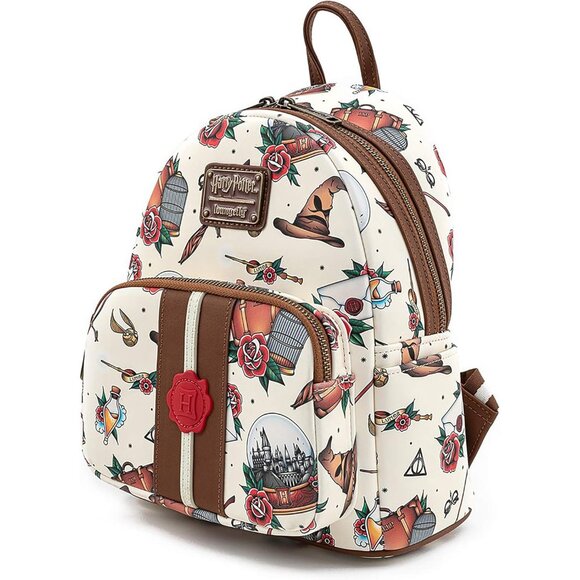 Harry Potter Cream Tattoo Art Shoulder Bag with Utility Pocket – Great Gift Idea - Picture 3 of 4